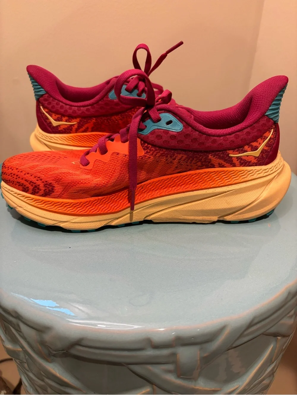 Hoka Women’s Challenger ATR 7 - Orange, Pink & Teal Trail Running Shoes - Picture 3 of 5